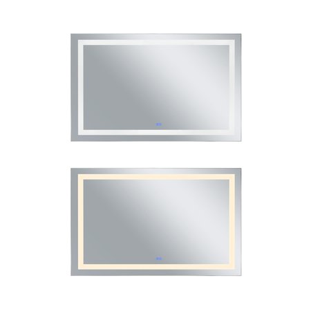 CWI LIGHTING Rectangle Matte White Led 70 In. Mirror From Our Abril Collection 1232W70-36-A